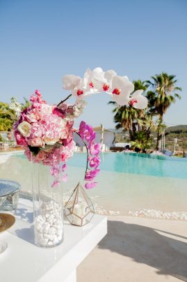 orchid centrepiece pool
